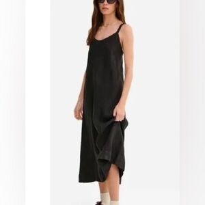 Mate the Label organic linen black long dress